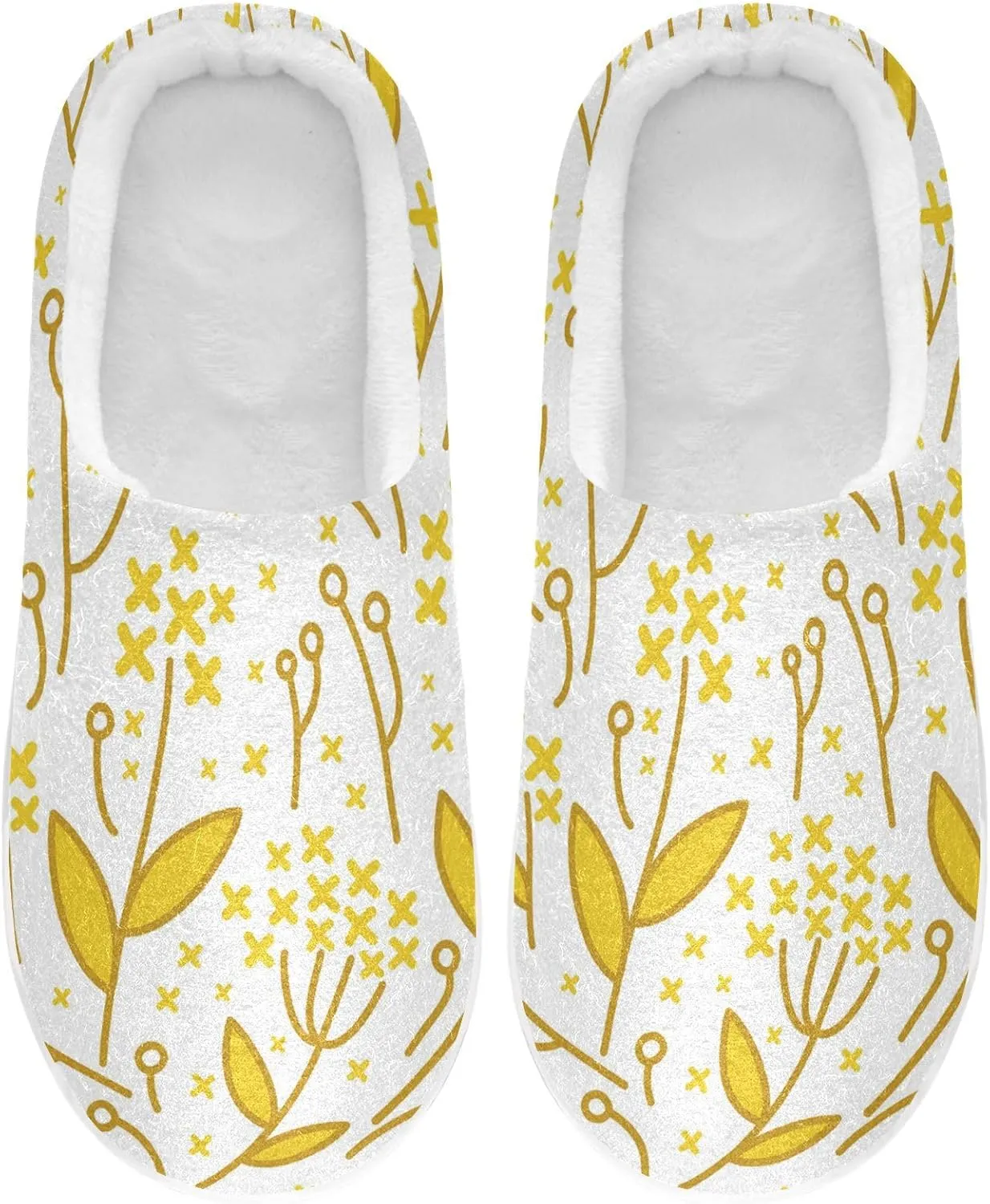 Unisex Memory Foam Slippers Non-Skid Slip-on Soft Warm Sole Fleece Shoes 6-17