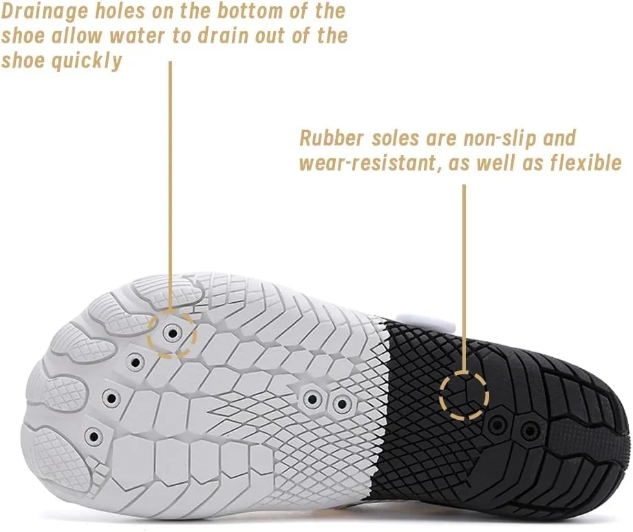 Unisex Quick-Dry Water Shoes for Beach: Breathable Aqua Socks Shoes for Surf - Outdoor Aqua Swim Shoes for Women Men