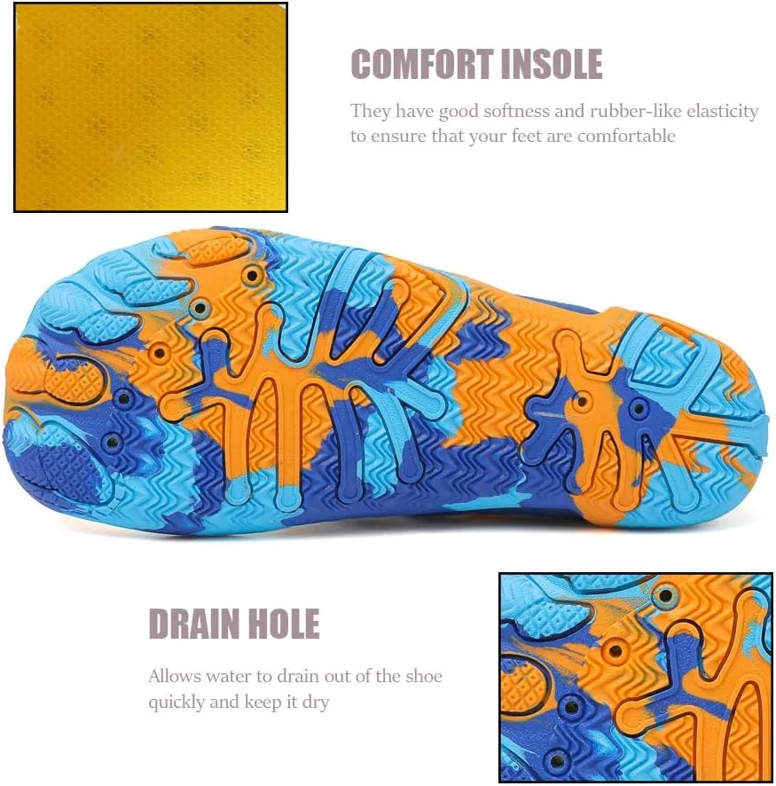 Unisex Quick-Dry Water Shoes for Beach: Breathable Aqua Socks Shoes for Surf - Outdoor Aqua Swim Shoes for Women Men