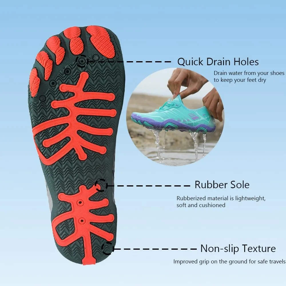 Unisex Quick-Dry Water Shoes for Beach: Breathable Aqua Socks Shoes for Surf - Outdoor Aqua Swim Shoes for Women Men