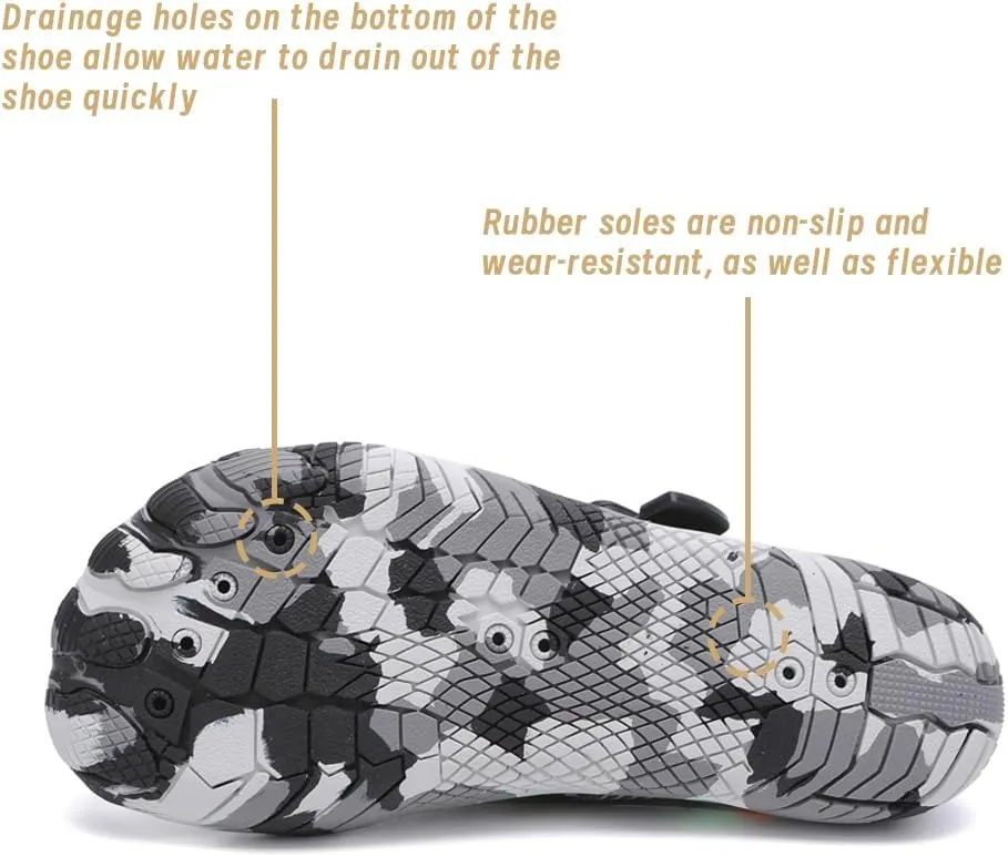 Unisex Quick-Dry Water Shoes for Beach: Breathable Aqua Socks Shoes for Surf - Outdoor Aqua Swim Shoes for Women Men