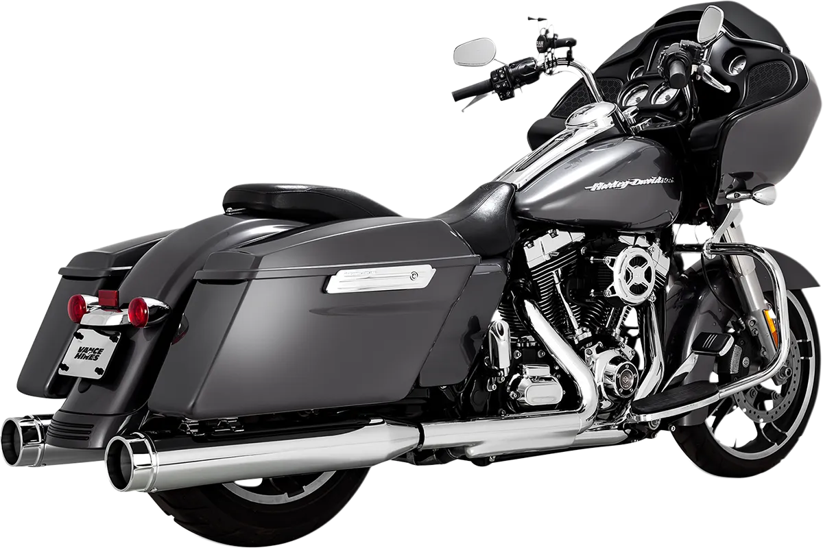 VANCE & HINES 4-1/2" Torquer Mufflers for '95-'16 FL - Chrome 16673