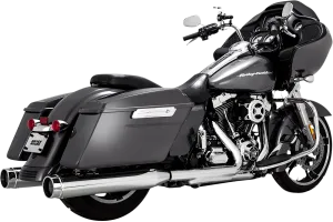 VANCE & HINES 4-1/2" Torquer Mufflers for '95-'16 FL - Chrome 16673