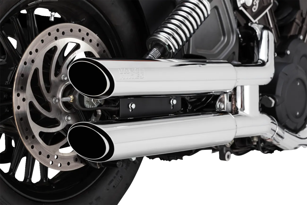 Vance & Hines Exhaust for Indian Scout 2015-2024 PCX 3" Twin Slash Slip-On Mufflers in Chrome 18323