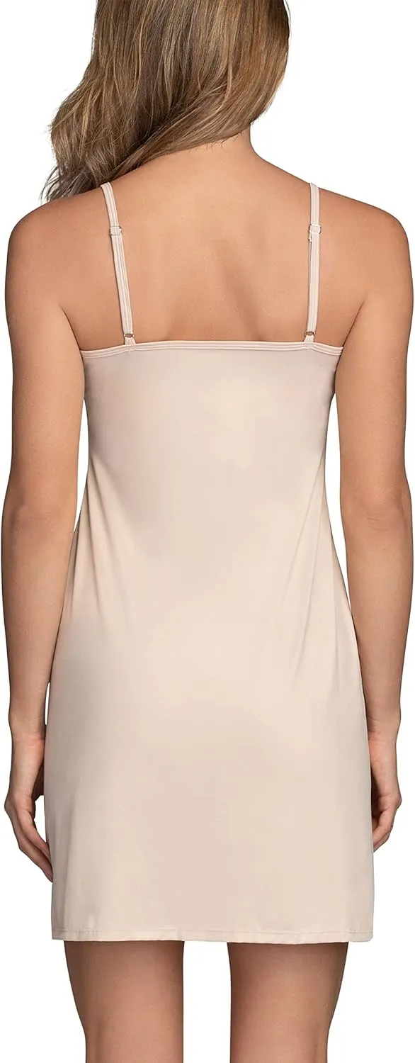 Vanity Fair Women's Full Slip, V Shaped Neckline with Lace Trim Detail