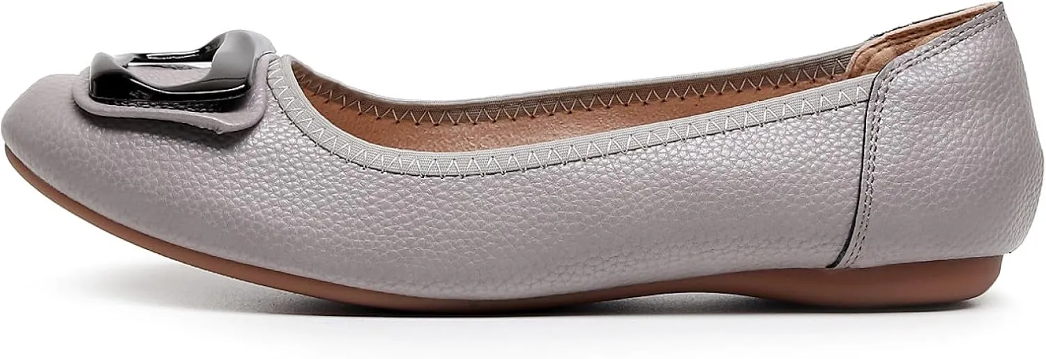 VenusCelia Women's Buckle Dance Flats Shoe