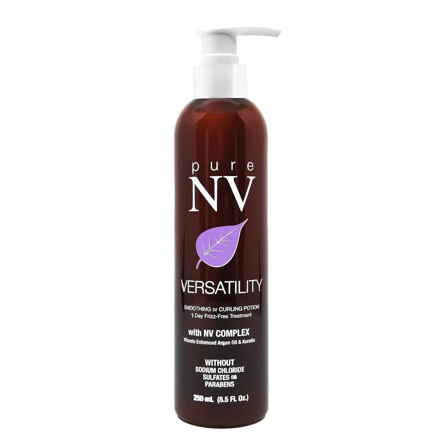 Versatility 1 Day Frizz Free Treatment Smoothing & Curling Lotion, Made From Natural Vitamins & Minerals, Keratin, Collagen & Argan Oil Infused To Repair, Restore & Strengthen 8.5 Oz