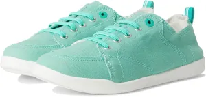 VIONIC Women's Pismo Sneaker, Aqua Green Canvas, 6 Wide