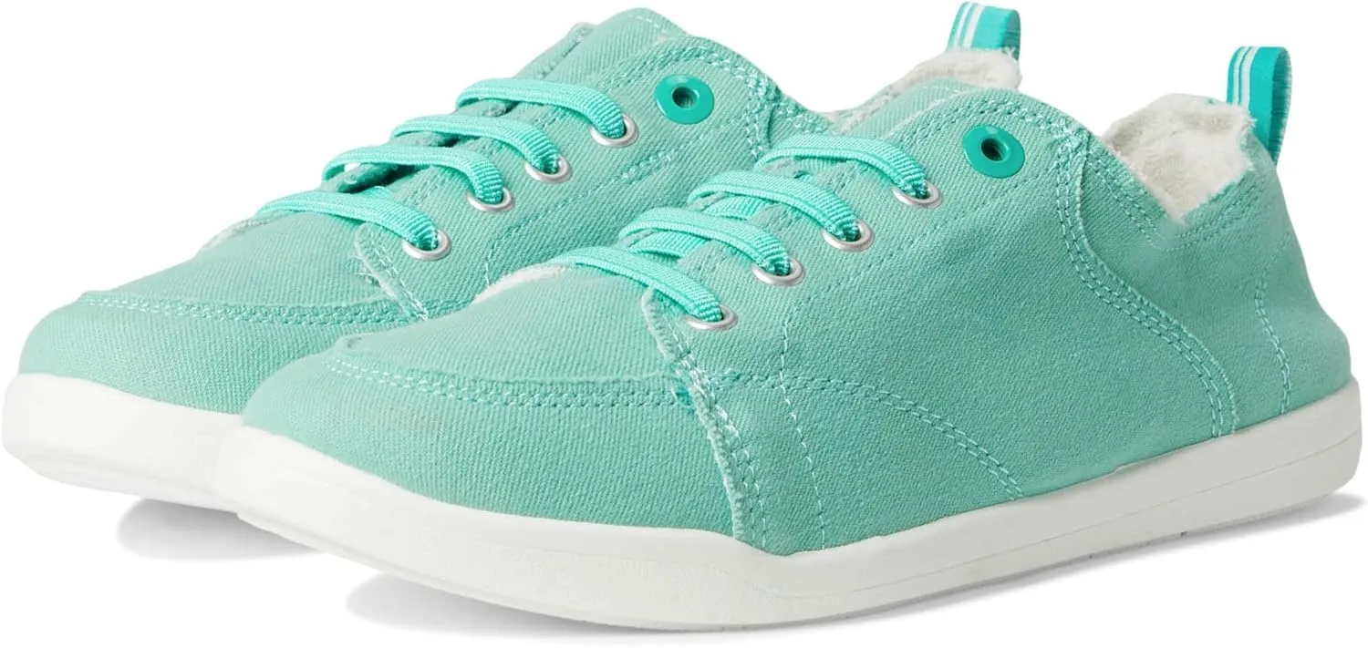 VIONIC Women's Pismo Sneaker, Aqua Green Canvas, 6.5 Wide