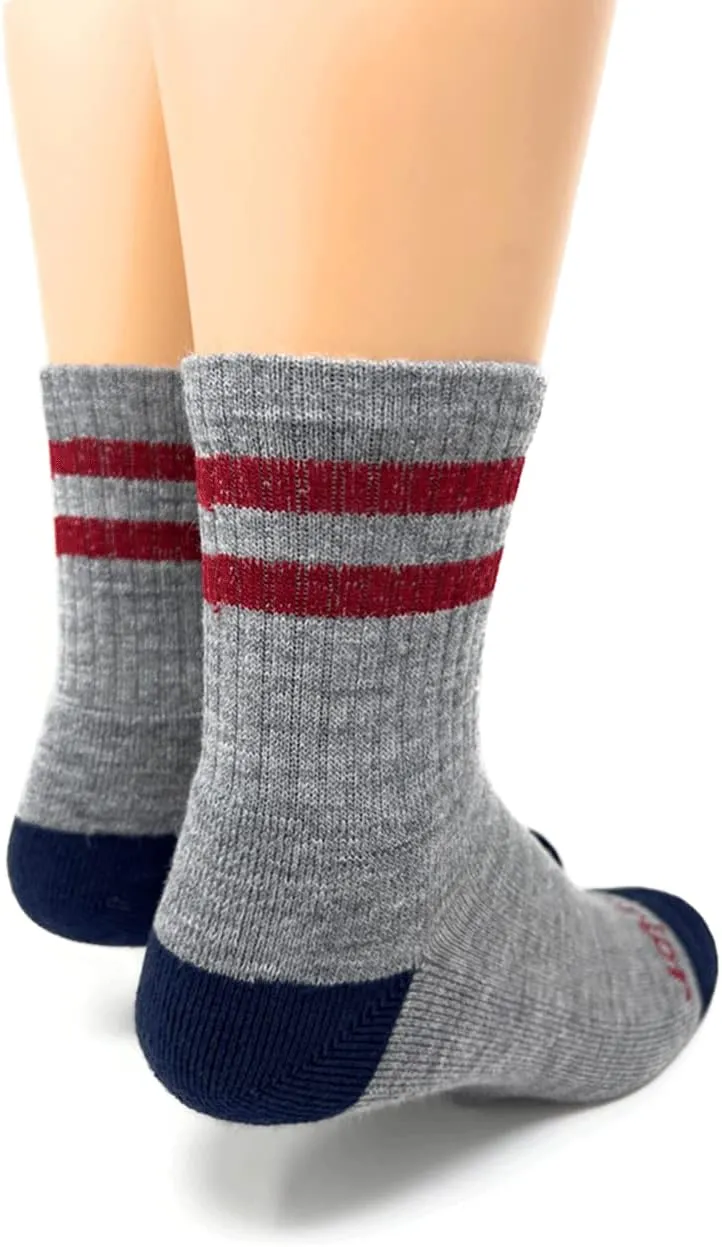 Warrior Alpaca Socks - Comfort Cushioned Retro Athletic Quarter Crew for Adults - Unisex