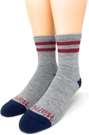 Warrior Alpaca Socks - Comfort Cushioned Retro Athletic Quarter Crew for Adults - Unisex