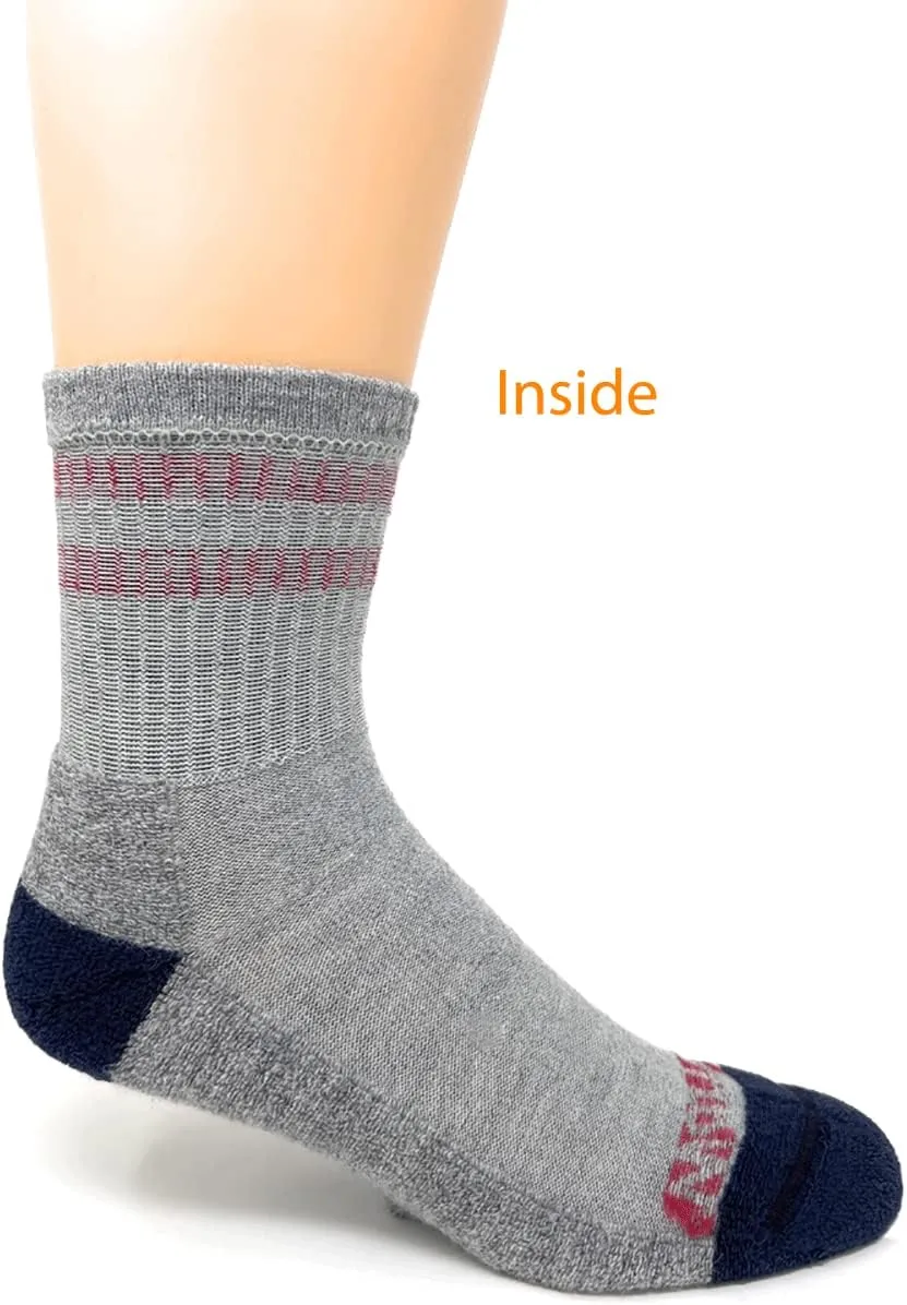 Warrior Alpaca Socks - Comfort Cushioned Retro Athletic Quarter Crew for Adults - Unisex