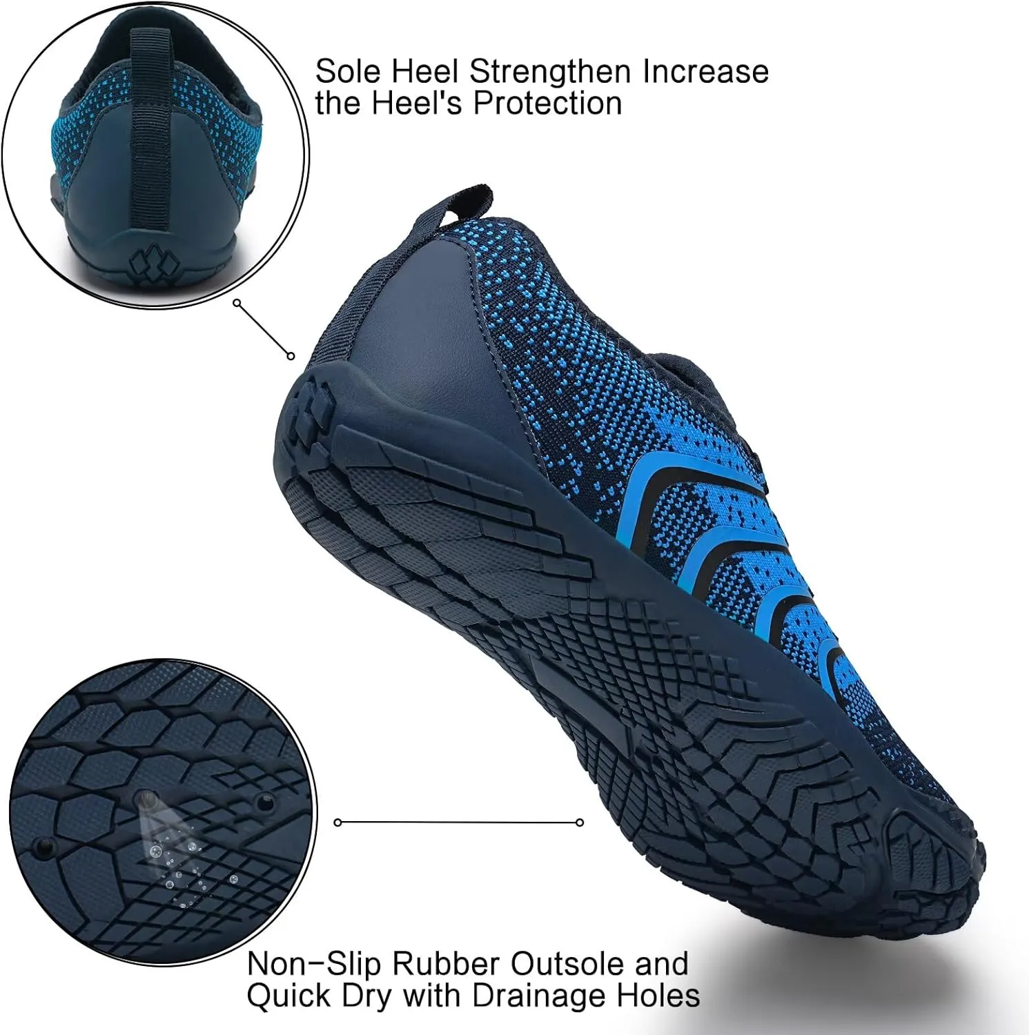 WateLves Barefoot Water Shoes for Women Men Quick Dry Aqua Swim Shoes for Outdoor Fishing Beach Pool Boat Surfing Walking