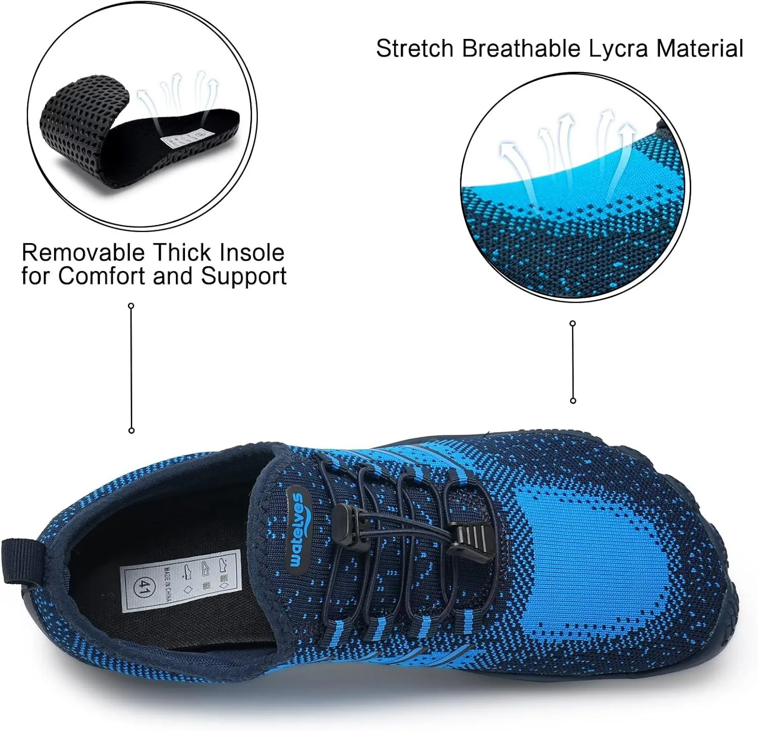 WateLves Barefoot Water Shoes for Women Men Quick Dry Aqua Swim Shoes for Outdoor Fishing Beach Pool Boat Surfing Walking
