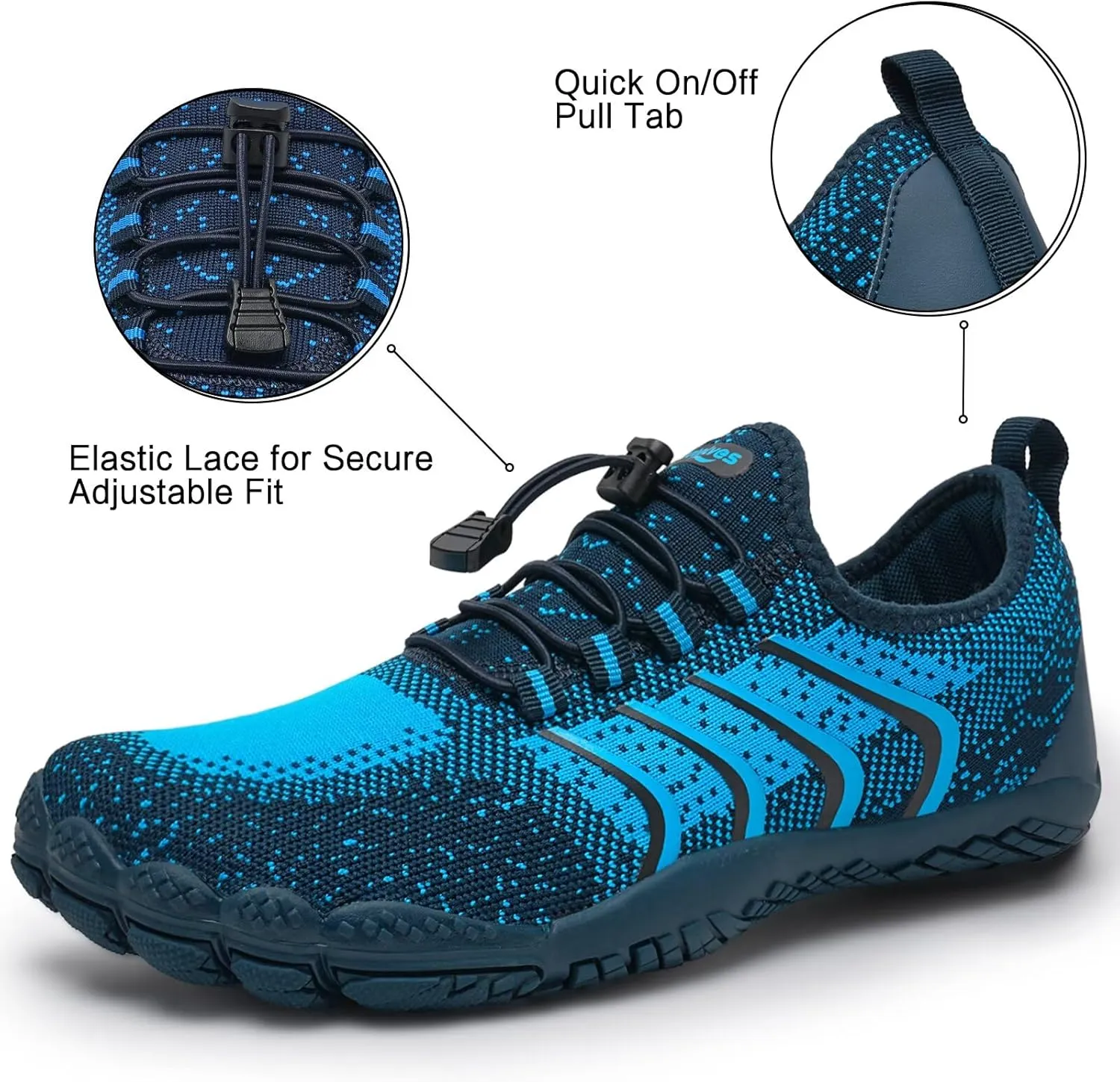 WateLves Barefoot Water Shoes for Women Men Quick Dry Aqua Swim Shoes for Outdoor Fishing Beach Pool Boat Surfing Walking