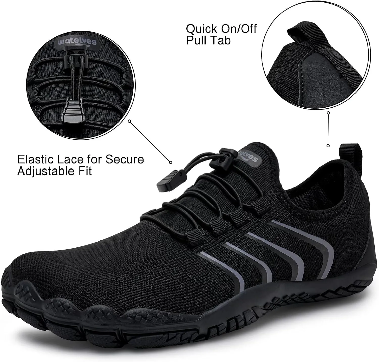 WateLves Barefoot Water Shoes for Women Men Quick Dry Aqua Swim Shoes for Outdoor Fishing Beach Pool Boat Surfing Walking