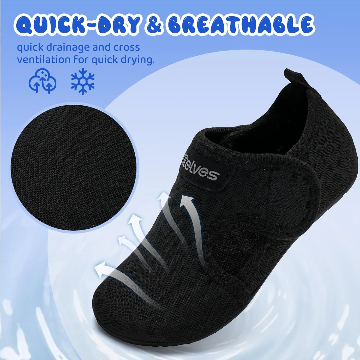 WateLves Kids Water Shoes Toddler Barefoot Swim Beach Shoes Girls Boys Breathable Quick Dry Aqua Socks