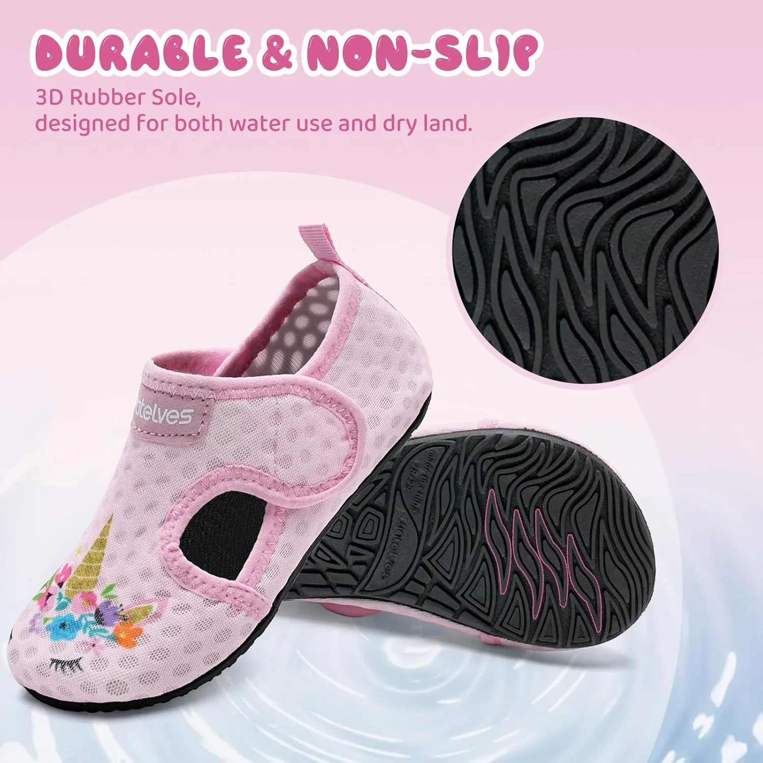 WateLves Kids Water Shoes Toddler Barefoot Swim Beach Shoes Girls Boys Breathable Quick Dry Aqua Socks
