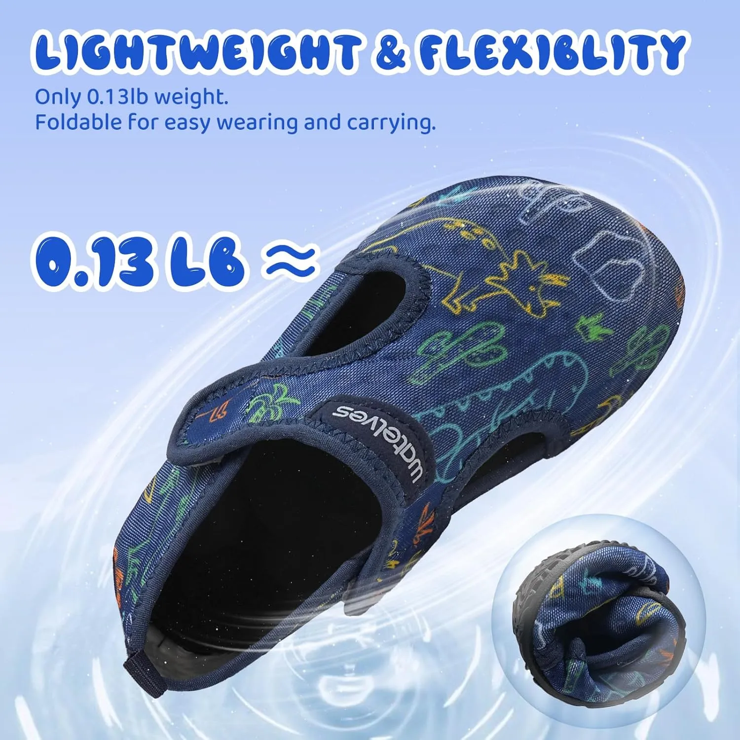 WateLves Kids Water Shoes Toddler Barefoot Swim Beach Shoes Girls Boys Breathable Quick Dry Aqua Socks