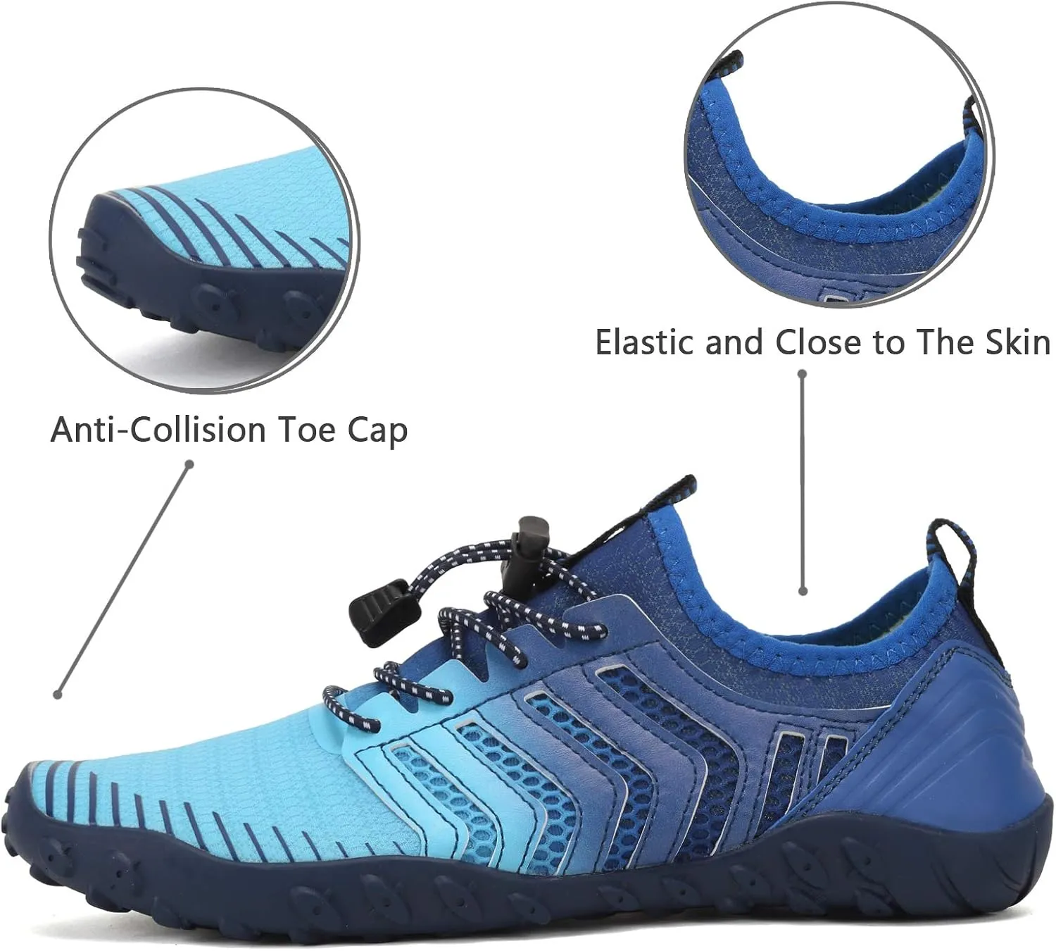 WateLves Water Shoes Mens Womens Barefoot Beach Swim Shoes Quick-Dry Aqua Socks for Surf Pool Yoga Water Aerobics