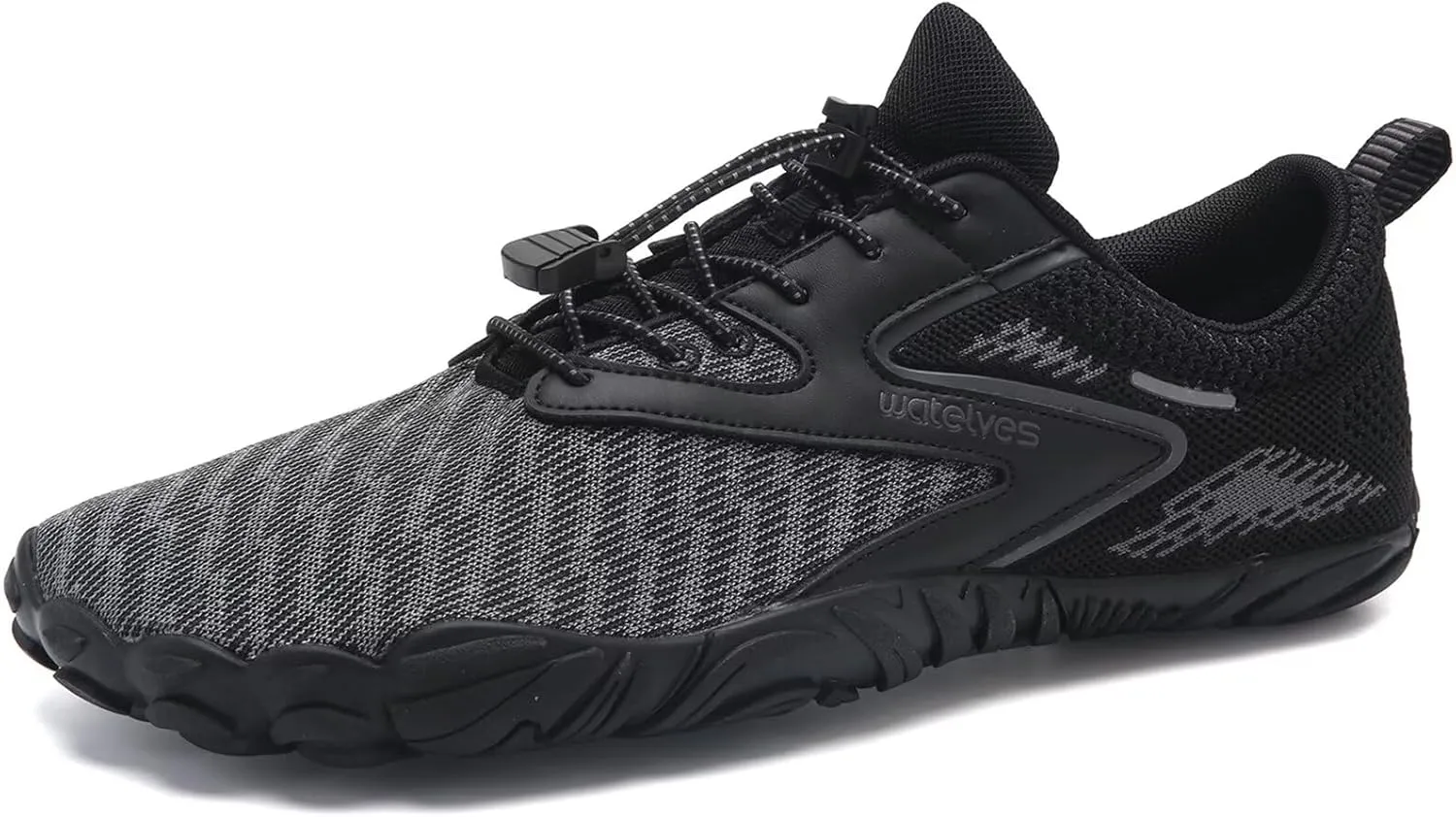 WateLves Water Shoes Mens Womens Beach Swim Shoes Quick-Dry Aqua Socks Pool Shoes for Surf Yoga Water Aerobics (05-Black, 42)