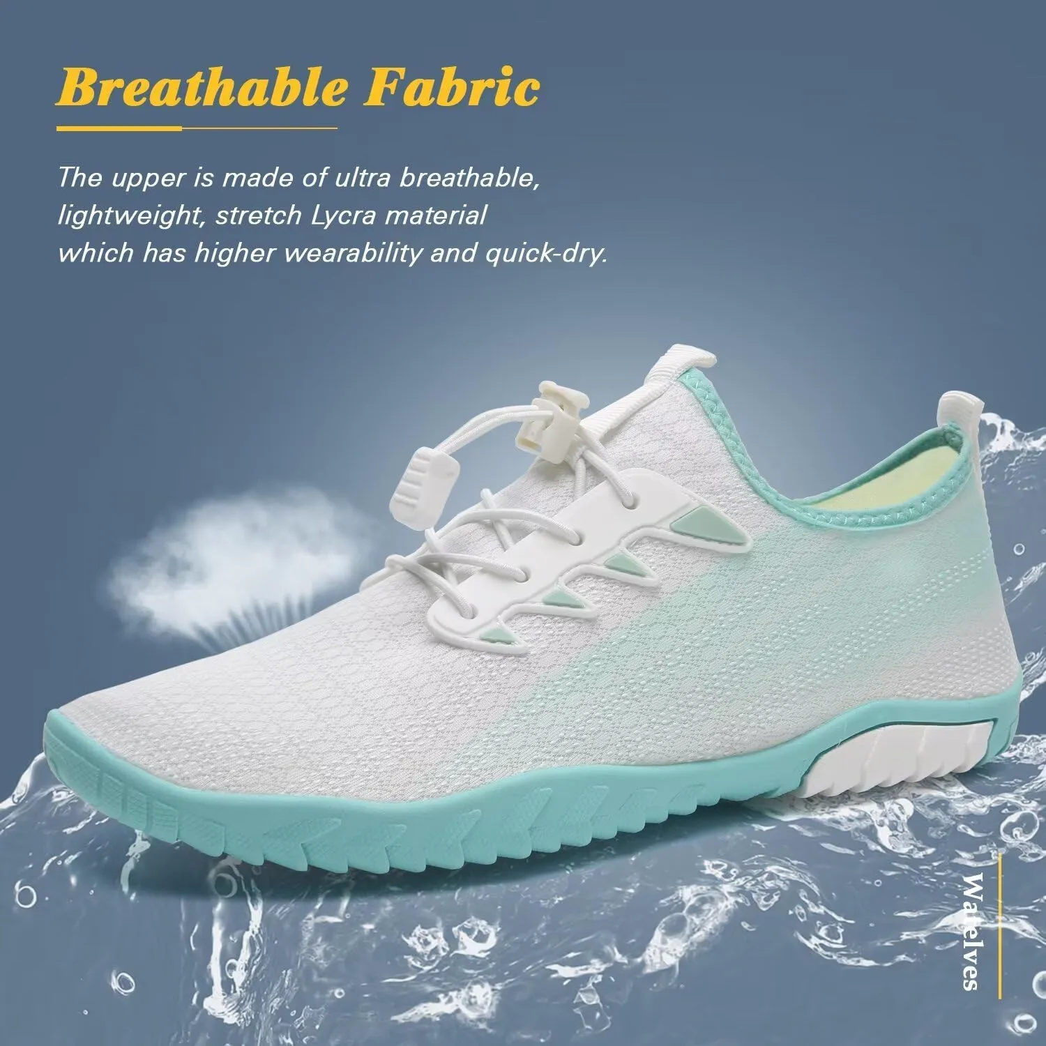 WateLves Water Shoes Mens Womens Beach Swim Shoes Quick-Dry Aqua Socks Pool Shoes for Surf Yoga Water Aerobics