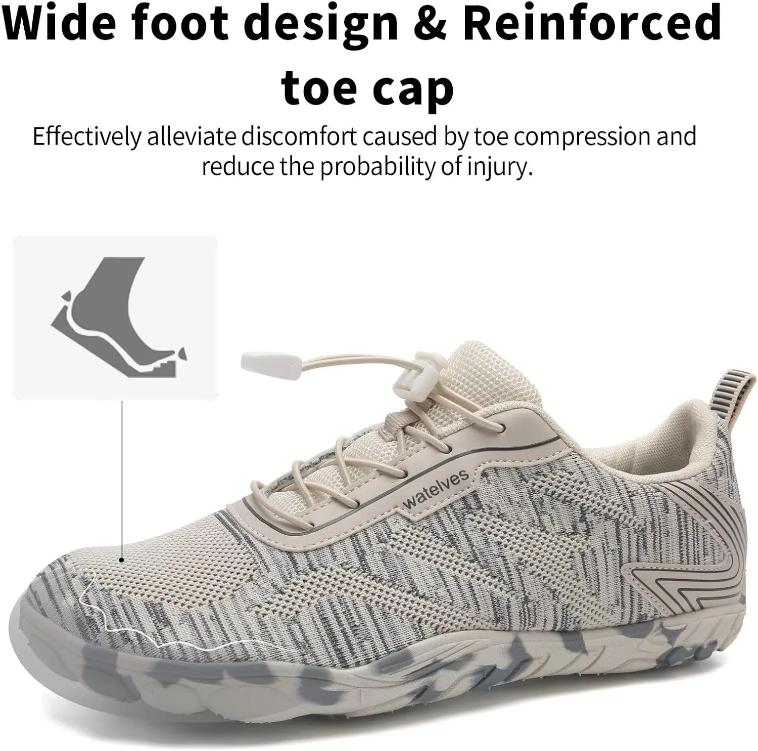 WateLves Water Shoes Mens Womens Beach Swim Shoes Quick-Dry Aqua Socks Pool Shoes for Surf Yoga Water Aerobics