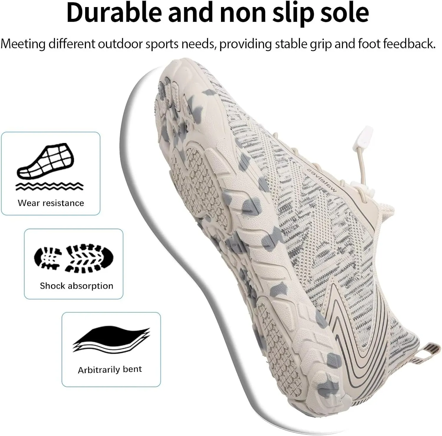 WateLves Water Shoes Mens Womens Beach Swim Shoes Quick-Dry Aqua Socks Pool Shoes for Surf Yoga Water Aerobics