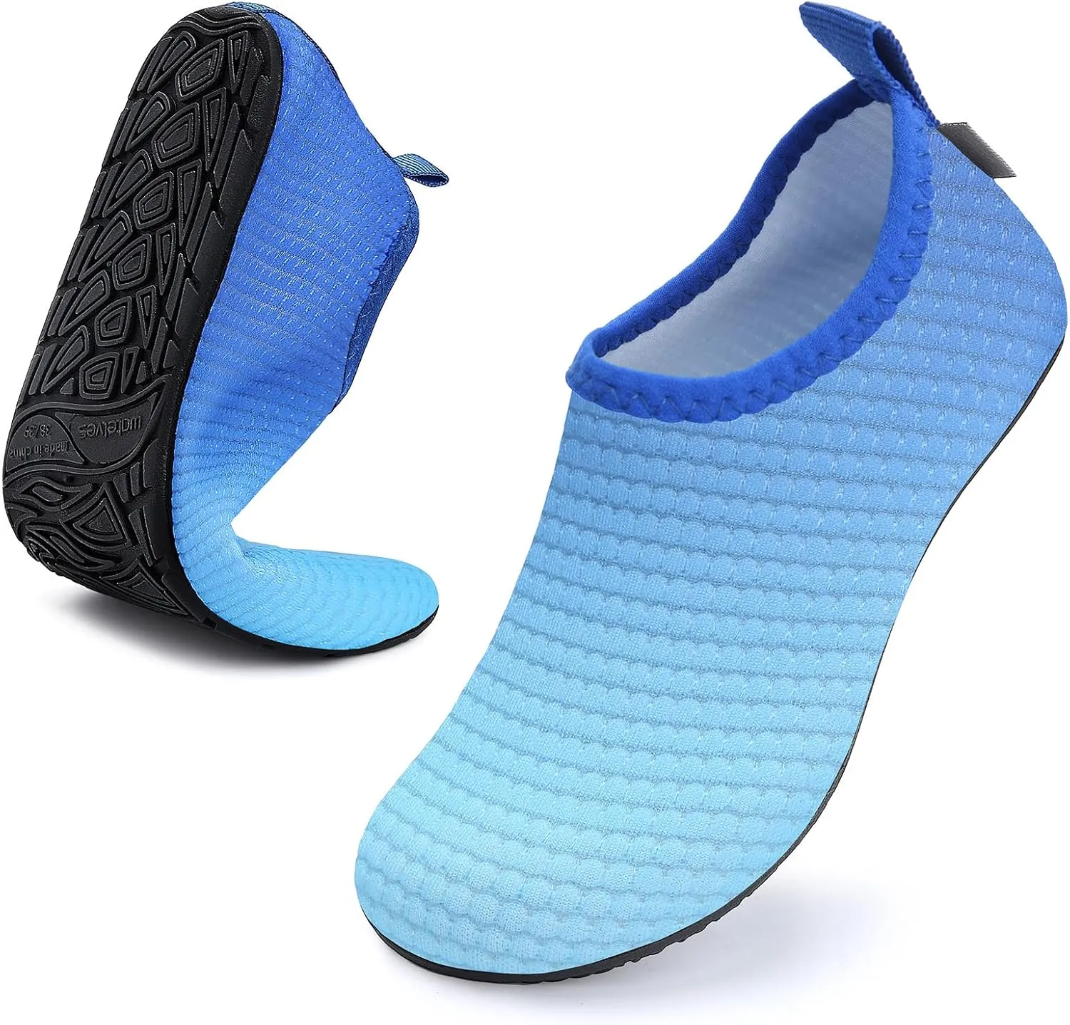 WateLves Womens and Mens Kids Water Shoes Barefoot Quick-Dry Aqua Socks for Beach Swim Surf Yoga Exercise