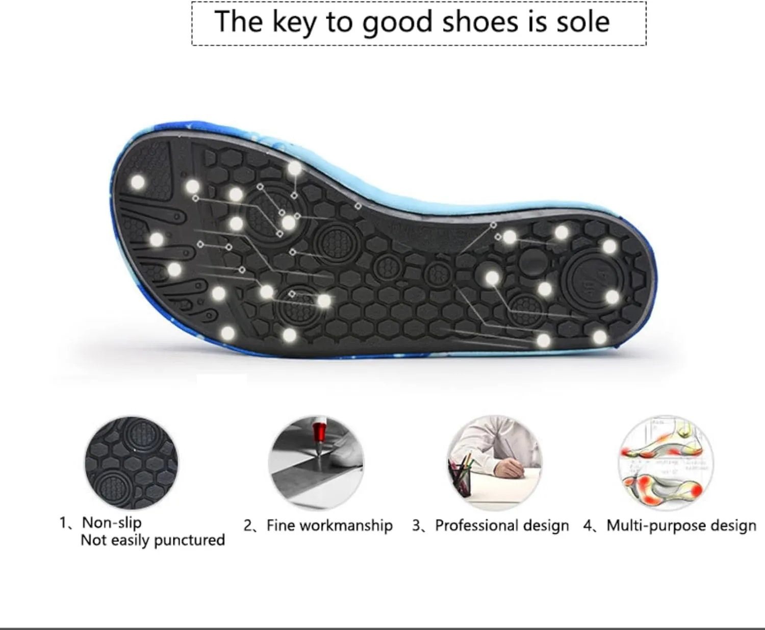 Water Shoes for Girls Boys Toddler Non-Slip Quick Dry Aqua Shoes for Beach Outdoor Sports 2 Pairs