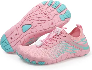 Water Shoes for Kids Boys Girls Aqua Barefoot Shoes with Wide Toe Box, Quick Dry & Non-Slip Breathable Walking Sneakers for Beach Pool Swim Sports Hiking