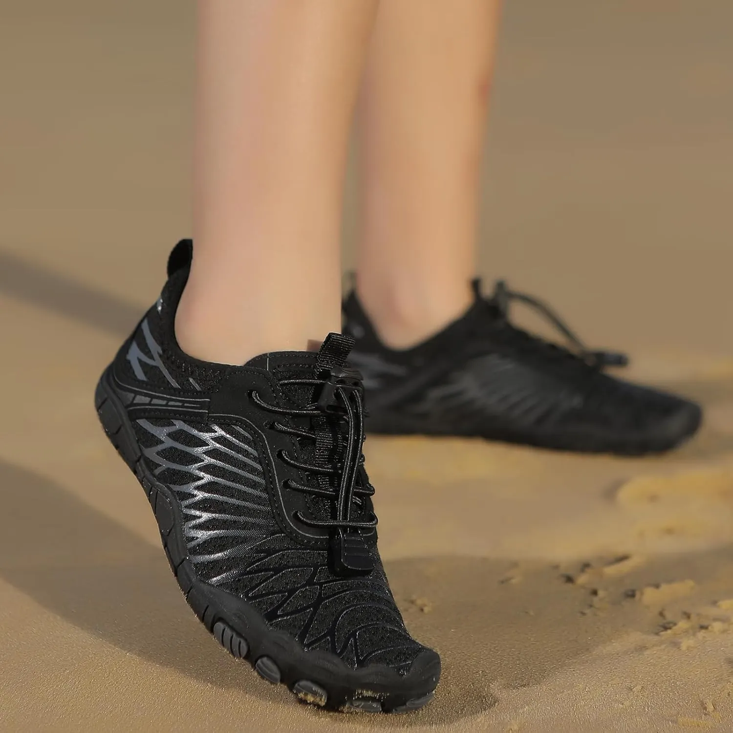 Water Shoes for Kids Boys Girls Aqua Barefoot Shoes with Wide Toe Box, Quick Dry & Non-Slip Breathable Walking Sneakers for Beach Pool Swim Sports Hiking
