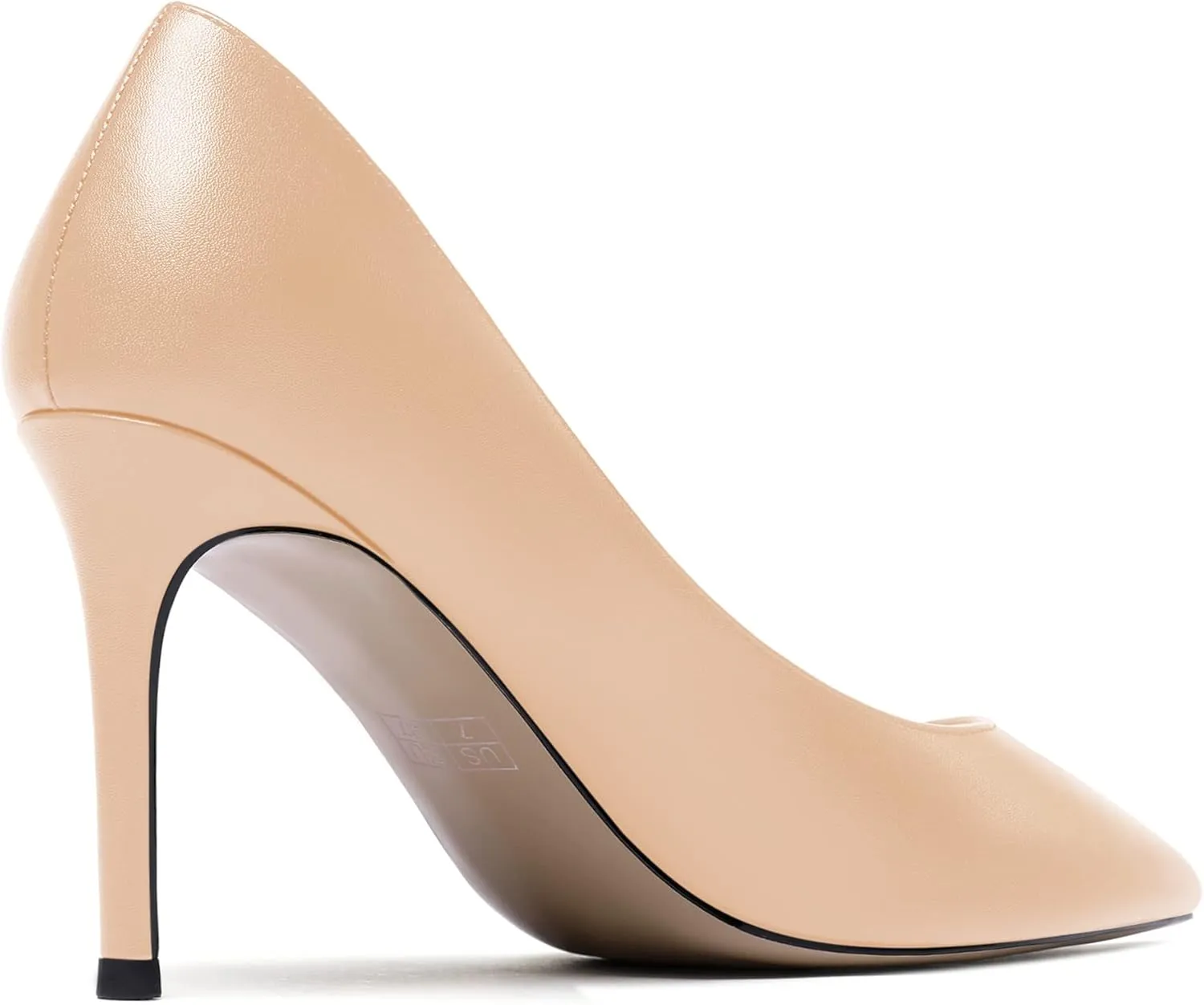 WAYDERNS Women's Matte Pointed Toe Slip On Stiletto High Heel Pumps Wedding Dress Shoes 3.5 Inch