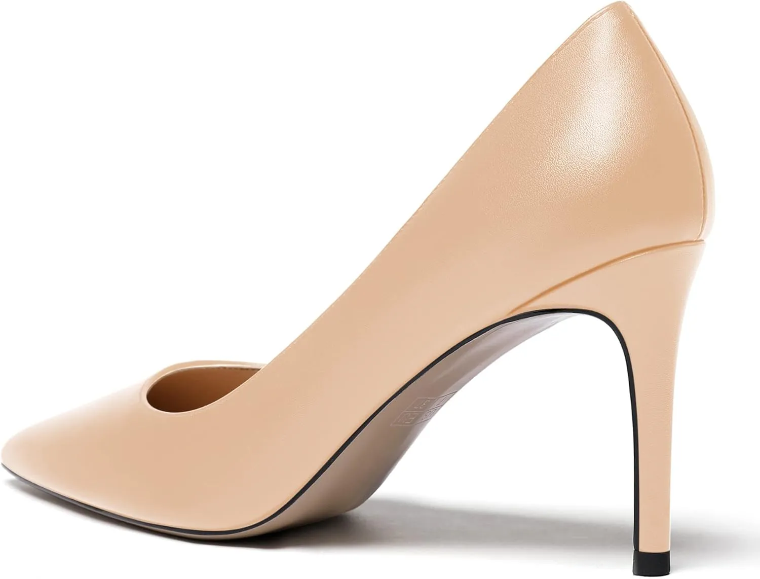 WAYDERNS Women's Matte Pointed Toe Slip On Stiletto High Heel Pumps Wedding Dress Shoes 3.5 Inch