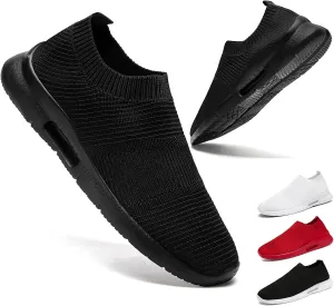 Women Running Shoes Tennis Walking Sneakers Lightweight Slip On Workout Gym Shoes