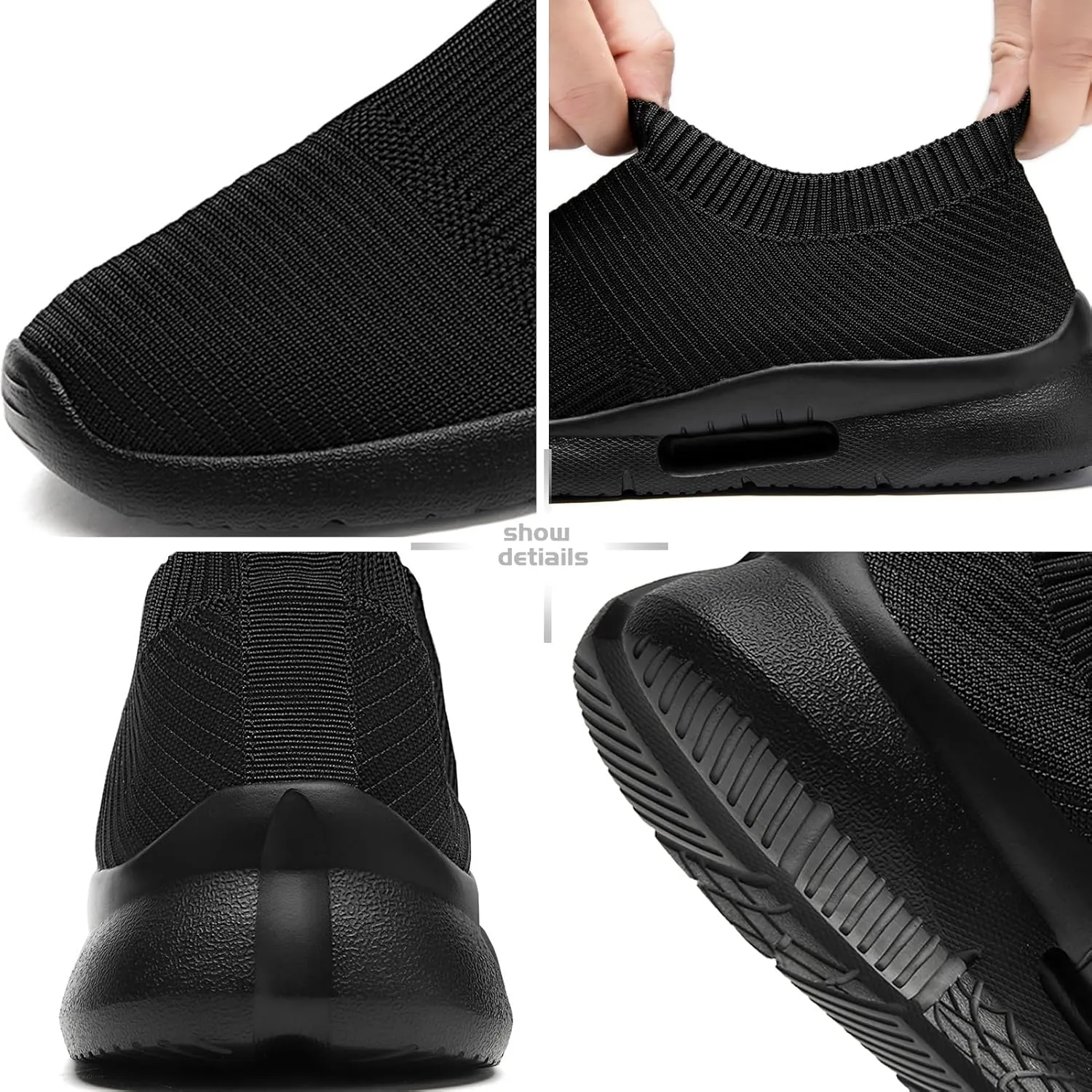 Women Running Shoes Tennis Walking Sneakers Lightweight Slip On Workout Gym Shoes