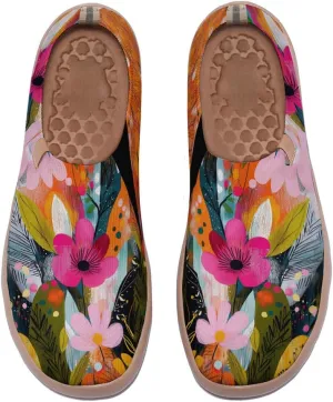 Women's Art Illustration Slip-on Shoes Colourful Casual Loafers Lightweight Comfortable Travel Footwear