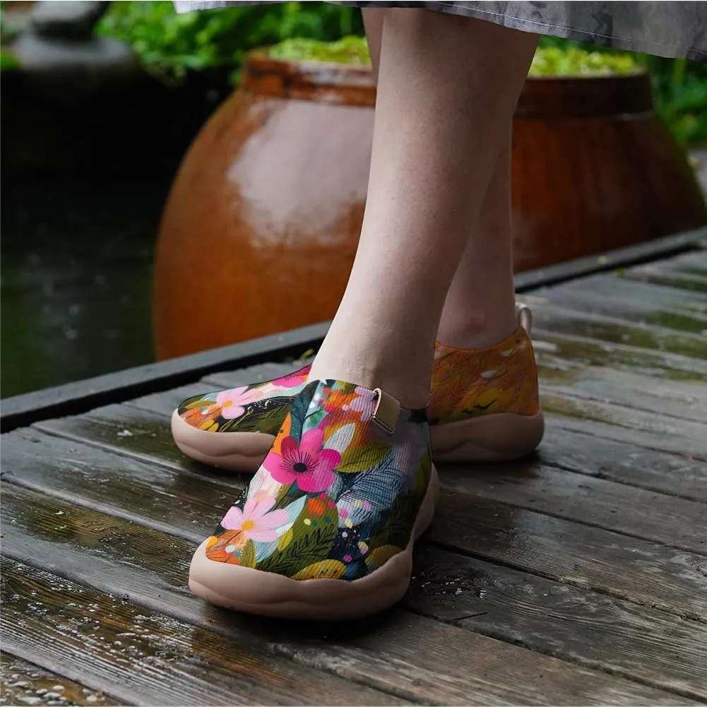 Women's Art Illustration Slip-on Shoes Colourful Casual Loafers Lightweight Comfortable Travel Footwear