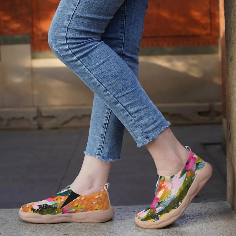Women's Art Illustration Slip-on Shoes Colourful Casual Loafers Lightweight Comfortable Travel Footwear