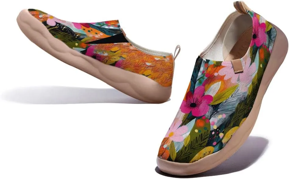 Women's Art Illustration Slip-on Shoes Colourful Casual Loafers Lightweight Comfortable Travel Footwear
