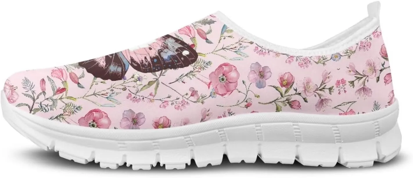 Women's Fashion Sneakers Slip On Walking Loafers Travel Shoes（White Sole）