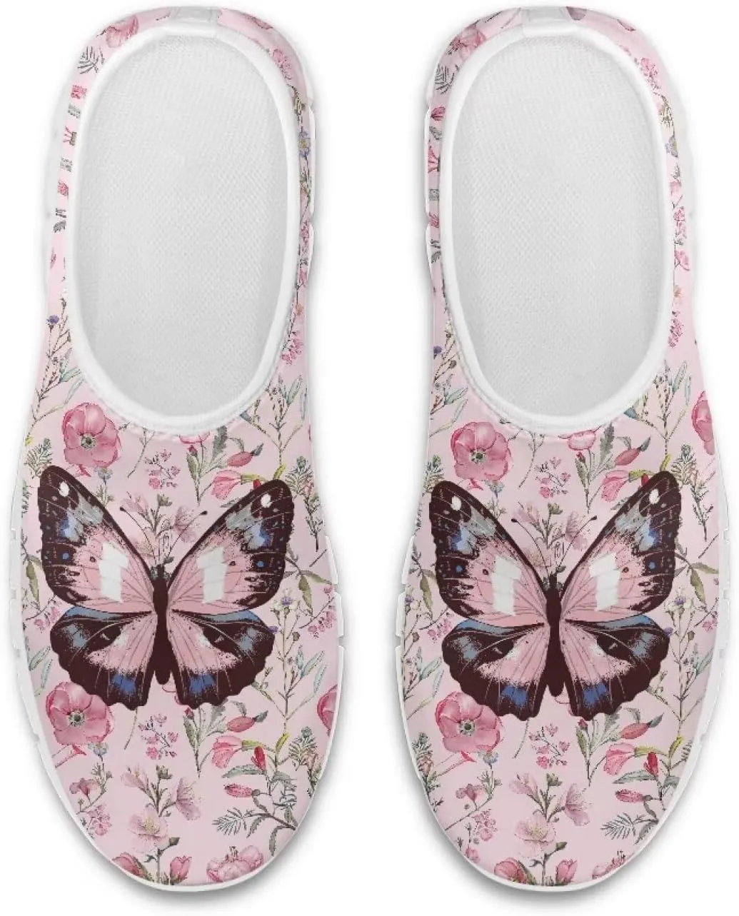 Women's Fashion Sneakers Slip On Walking Loafers Travel Shoes（White Sole）