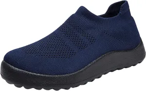 Womens Ladies Walking Running Shoes Slip On Lightweight Mens Tennis Shoes Wide Men's Casual Dress Shoes Women Shoes Sneakers Black Tennis Shoe Loafers Dress Shoe
