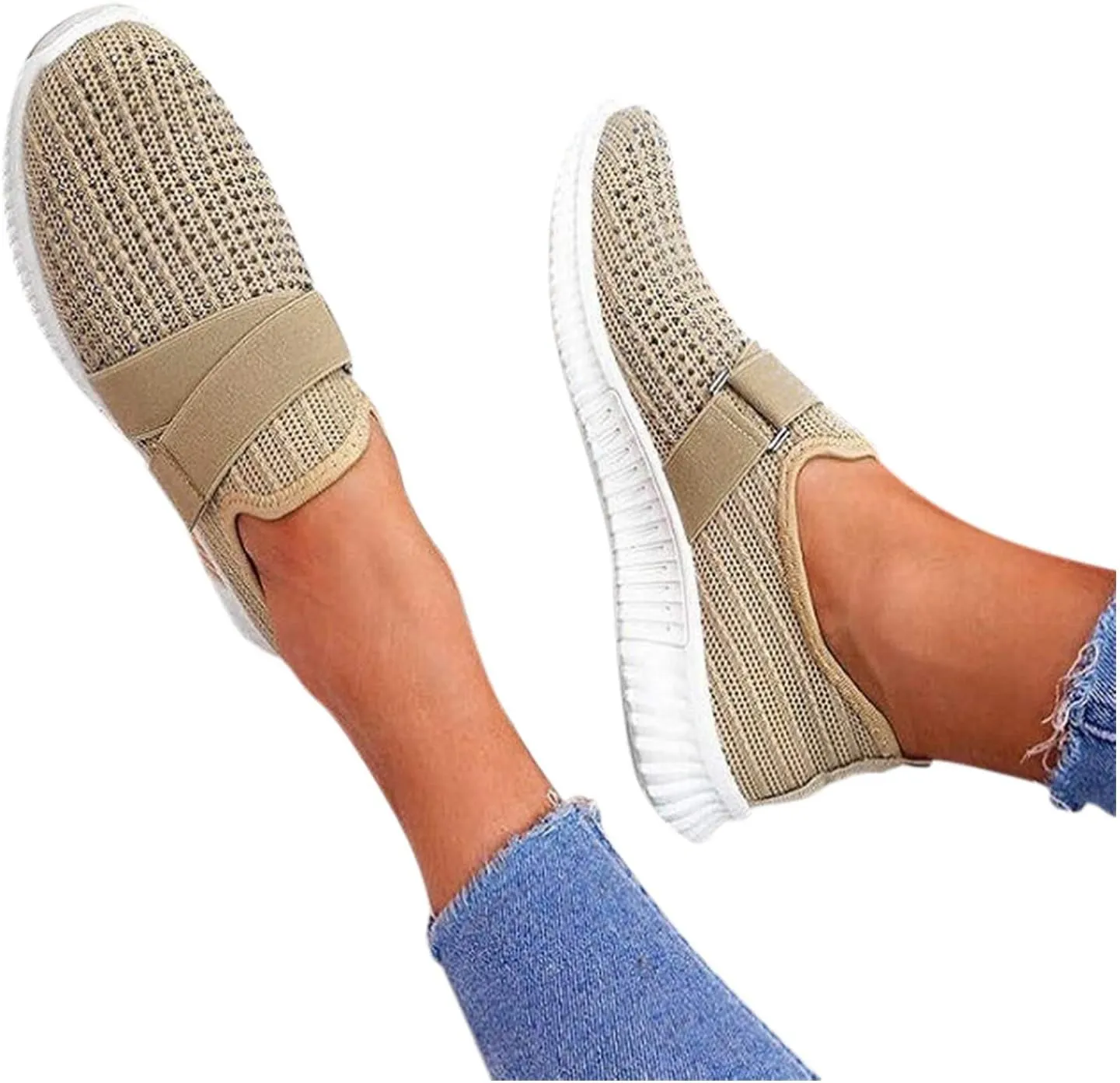 Womens Non Slip Work Shoes Slip On Water Resistant Mens Tennis Shoes Arch Support Business Casual Shoes High Top Sneakers Platform Tennis Shoe Loafers Casual Slip On
