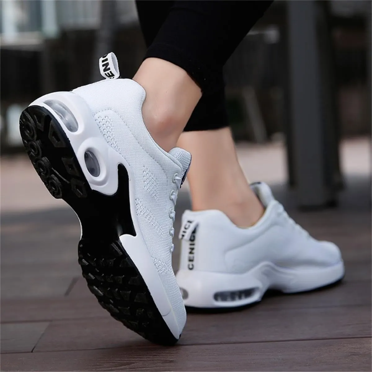 Womens Orthopedic Sneakers,Breathable Knit Mesh Casual Air Cushion Shoes,Platform Non Slip Running Shoes with Arch Support