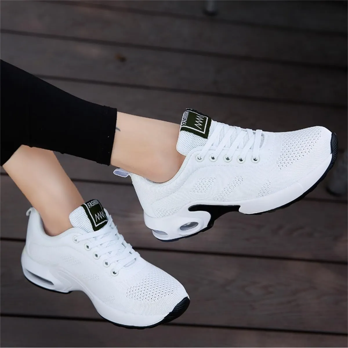 Womens Orthopedic Sneakers,Breathable Knit Mesh Casual Air Cushion Shoes,Platform Non Slip Running Shoes with Arch Support