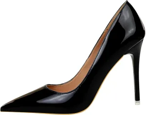 Women's Pointed Toe Pumps High Heel Stilettos Slip-on Rhinestone Sequin Pumps