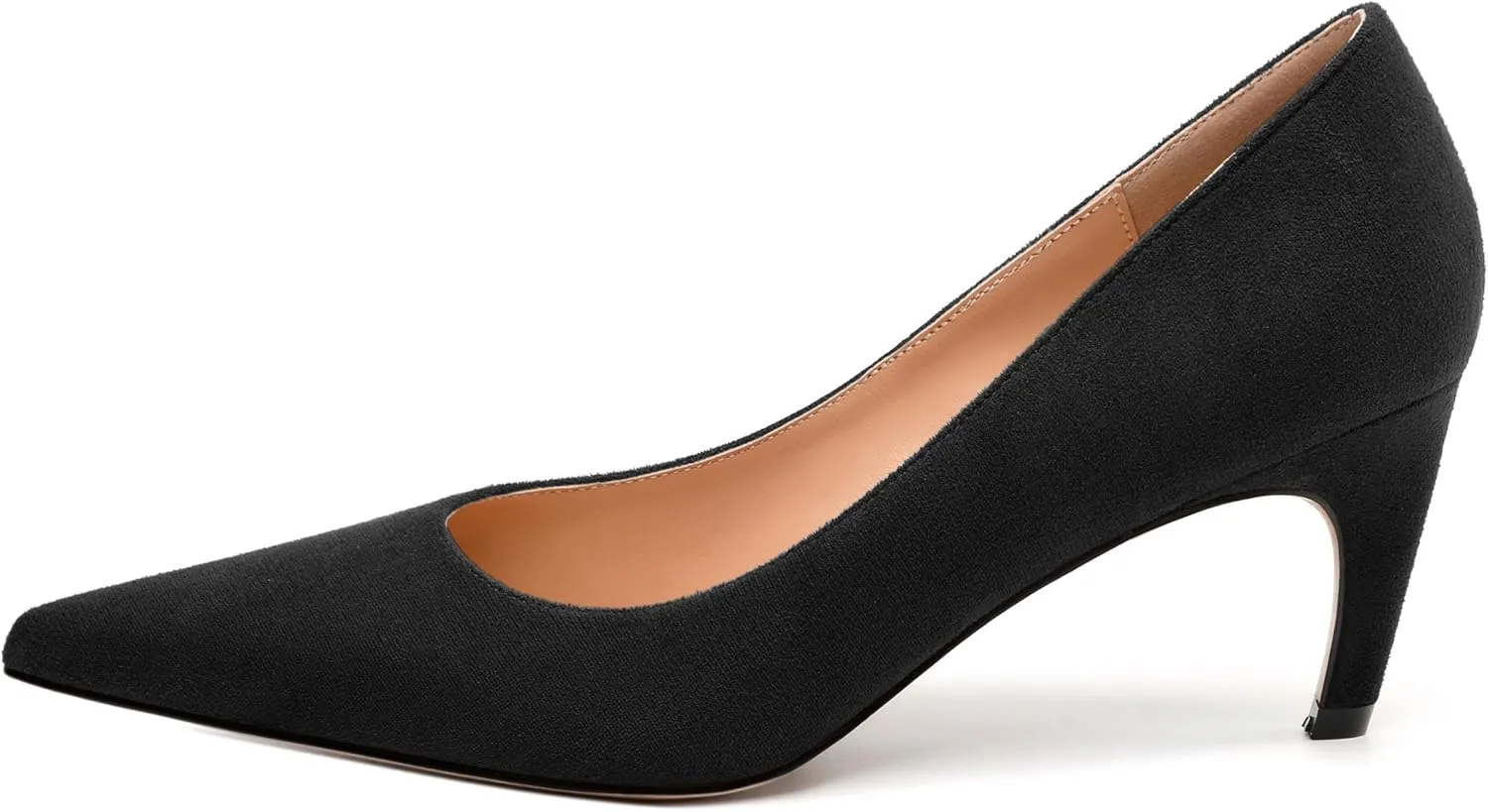 Women's Pumps, Pointed Toe Mid Stiletto Heels, Slip On Fashion Solid Dress Wedding Working Shoes for Women 2.5 inch