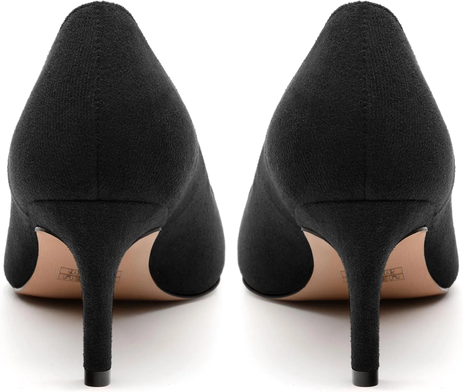 Women's Pumps, Pointed Toe Mid Stiletto Heels, Slip On Fashion Solid Dress Wedding Working Shoes for Women 2.5 inch