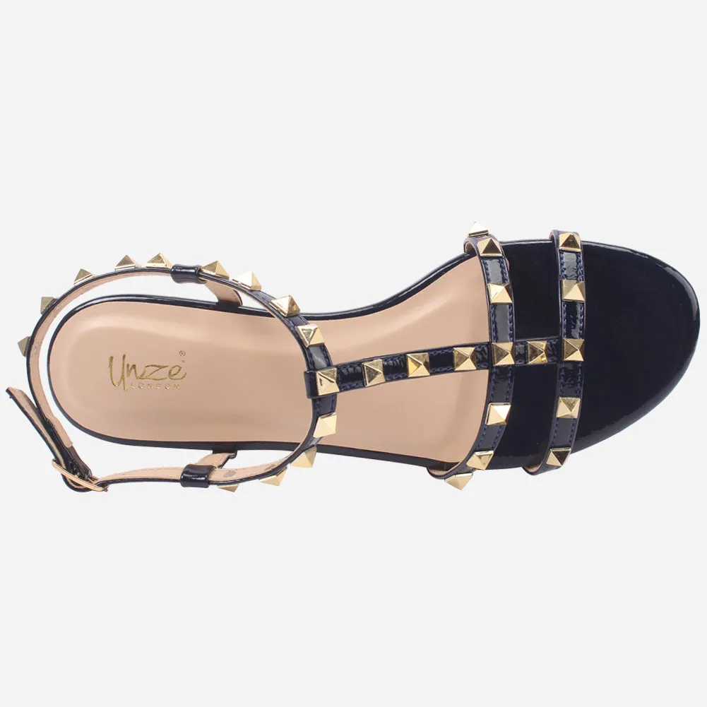 Womens "MAIDAS" Studs Detailing Flat Sandals
